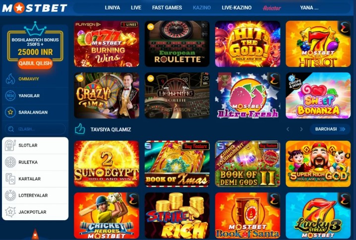Mostbet online kaszinó